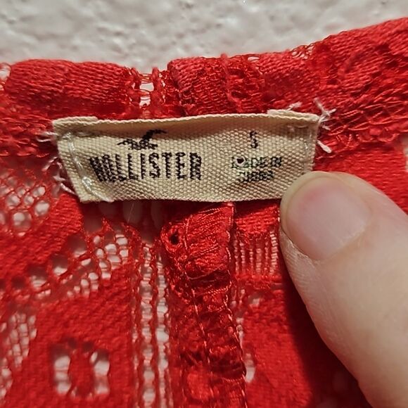 Red Hollister lace dress, small - Picture 3 of 5